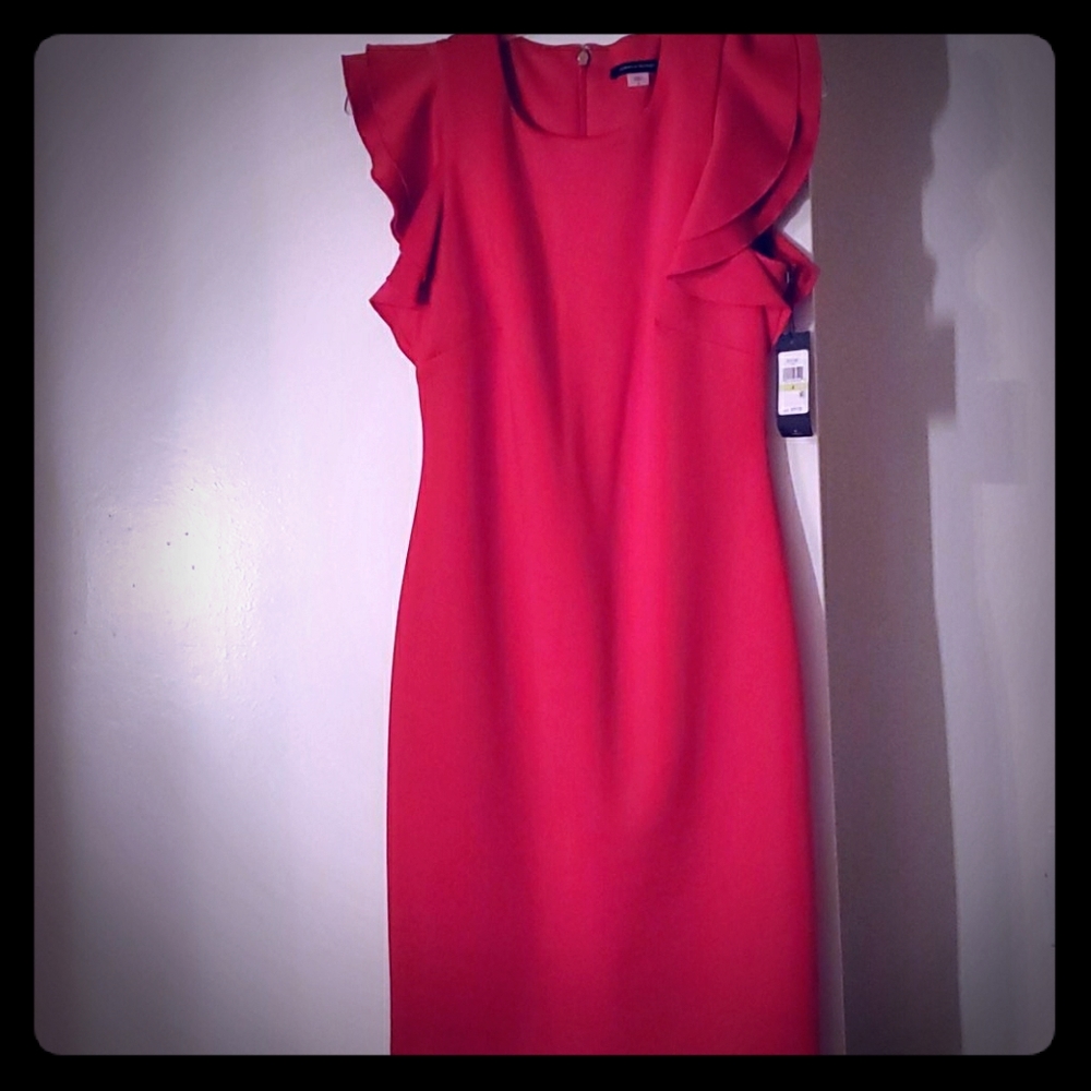 NWT Tommy Hilfiger Size 4 Red Sheath Dress